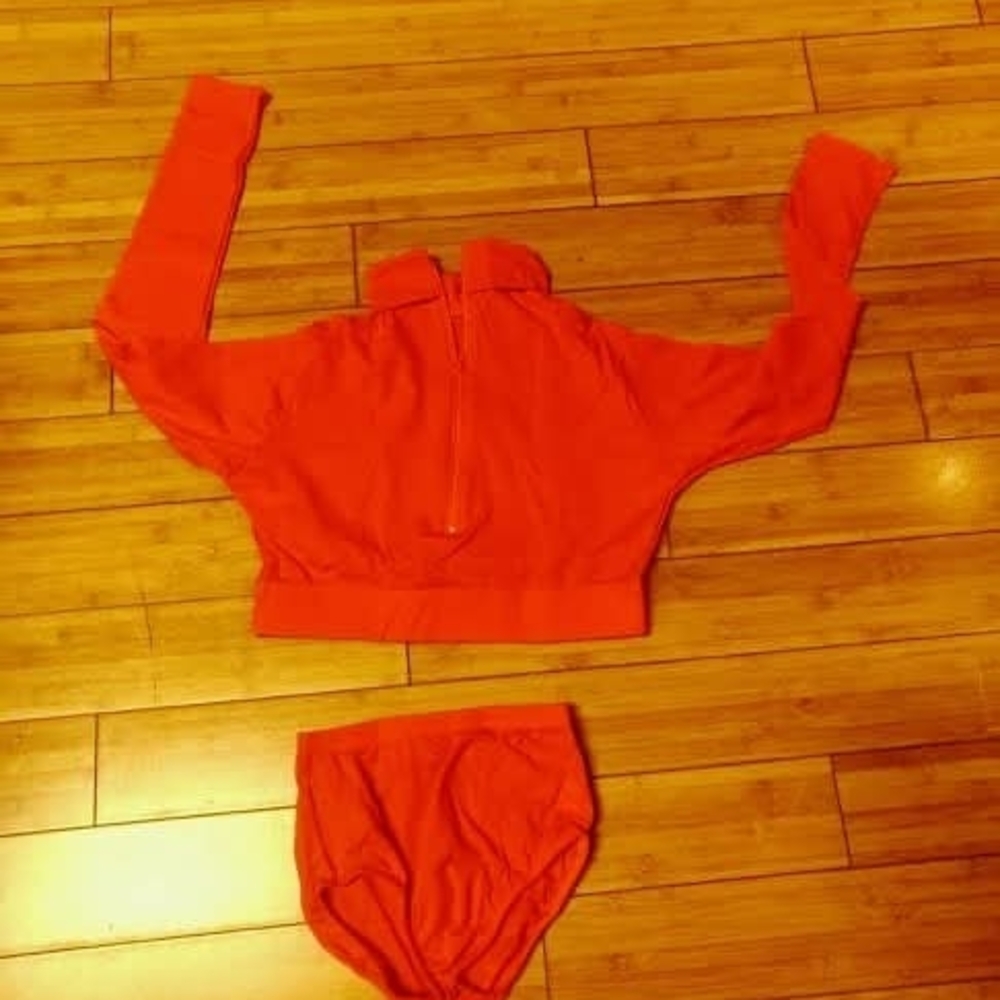 Vibrant Orange Two-Piece Set